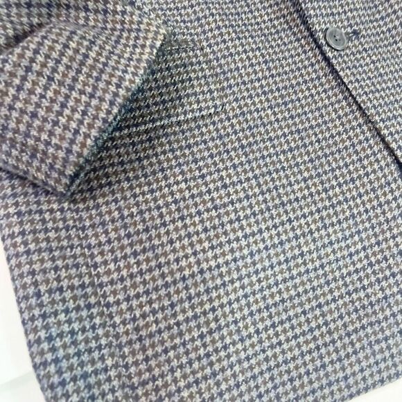 Chaps by Ralph Lauren Jacket Mens 40T Gray Houndstooth Wool Long-Sleeve Suit - Picture 2 of 10